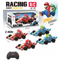 Մեքենա 2ոճի Mario մուլտ հերոսով մրցարշավային F1 մեքենա հեռակառավարման վահանակով էլ-սնուցմամբ