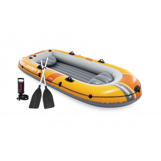 Intex 66313 Փչովի նավակ «Challenger 3» 295x137x43 սմ, ալյումինե թիեր 122 սմ, պոմպ, մինչև 320 կգ
