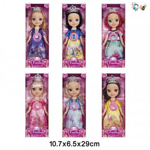 Տիկնիկ Fashion  Sweet 6ձև արքայադուստր 3D աչքերով, երաժշտական 