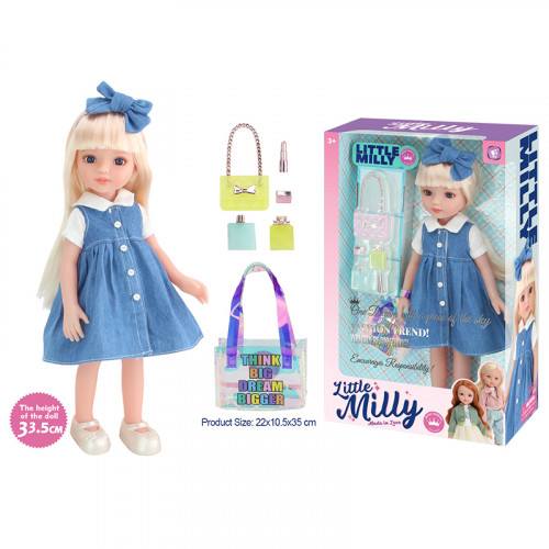 Տիկնիկ նորաձև մոդել Little Milly 36սմ-ոց իր պայուսակով օծանելիքով 