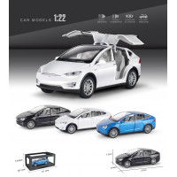 Մեքենա Tesla մետաղե մոդել 1։22 մաշտաբի 3-գույն ձայնային և լույսային էֆեկտներով