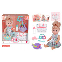 Տիկնիկ Baby տուփով մանուկ 35սմ-ոց իր կերակրման ափսեյով հավաքածույով, ձայնով