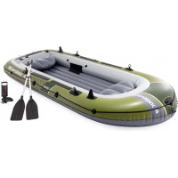 Intex 66334 Փչովի նավակ «Seahawk 4» 351x145x48 սմ, ալյումինե թիեր 137 սմ, պոմպ, մինչև 480 կգ
