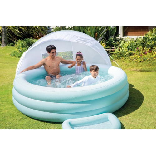 Intex 57195 Մանկական փչովի լողավազան «Canopy Lounge» 277x221x137սմ ծածկով, 830 լիտր, 3+ տարեկան