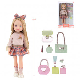 Տիկնիկ նորաձև Little Milly 14" մոդել ռետինե, փոքրիկ Միլի, զարդարանքի հավաքածույով 