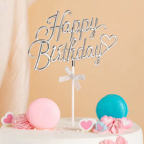 Ծննդյան դեկորատիվ զարդարանք տորթի HAPPY BIRTHDAY և ձևավորման 5-գույն 