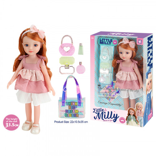 Տիկնիկ նորաձև մոդել Little Milly 36սմ-ոց իր պայուսակով օծանելիքով 