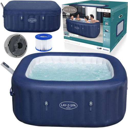 Bestway Lay-Z-Spa HAWAII հիդրոմերսող լողավազան 180*180*71սմ , ներկառուցված պոմպով WiFi հավելվածով